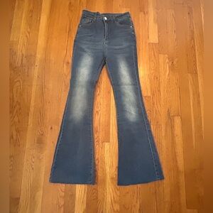 SHEIN Dark Blue Flare Jeans